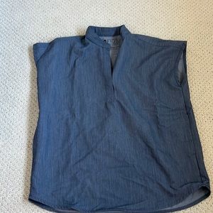 Figs scrub top XXS denim toned blue